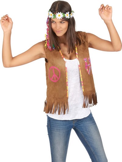 Vegaoo - Hippie gilet voor vrouwen
