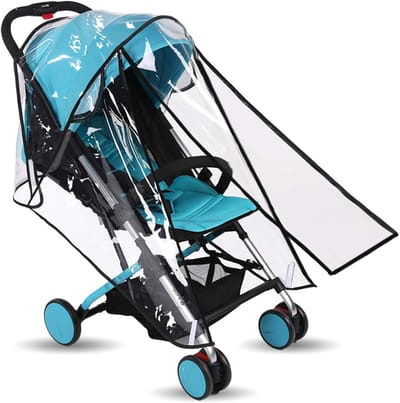 Universele Regen- en Windbescherming voor Kinderwagens - Bescherm tegen Sneeuw, Koud en Stof met Duidelijk EVA Plastic - Ideaal voor Reizen en Buitenactiviteiten