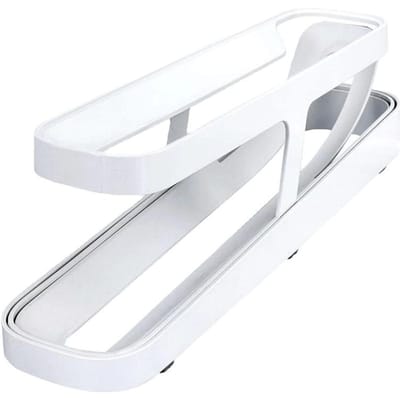 Support de rangement pour œufs pour réfrigérateur Support de rangement pour œufs Distributeur d'œufs enroulable Boîte de rangement pour réfrigérateur blanc