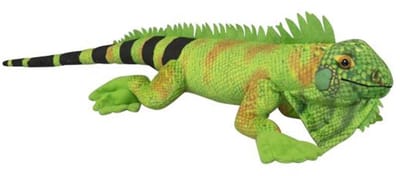 Nature Planet Knuffeldier Leguaan - zachte pluche stof - veel details - groen - 62 cm - Cadeau - Kinderen