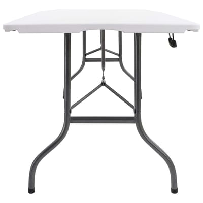 vidaXL - Tuintafel - inklapbaar - 180x72x72 - cm - HDPE - wit