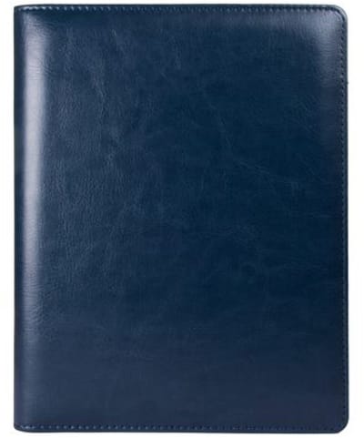 Schrijfmap Multo Hannibal A5 blauw kunstleder met schrijfblok