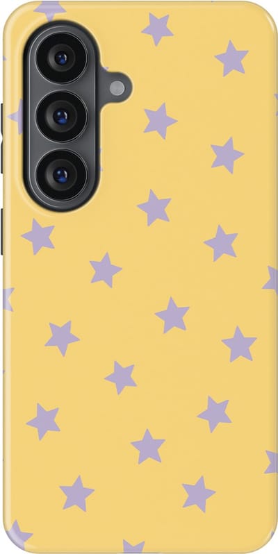 DripCase Hoesje Samsung Galaxy S26 | Sterren Design | Magnetisch Opladen | 2-in-1 Ontwerp | Stars Backcover Sunny Lilac