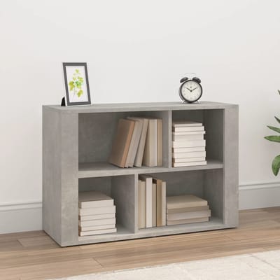 vidaXL - Dressoir - 80x30x54 - cm - bewerkt - hout - betongrijs