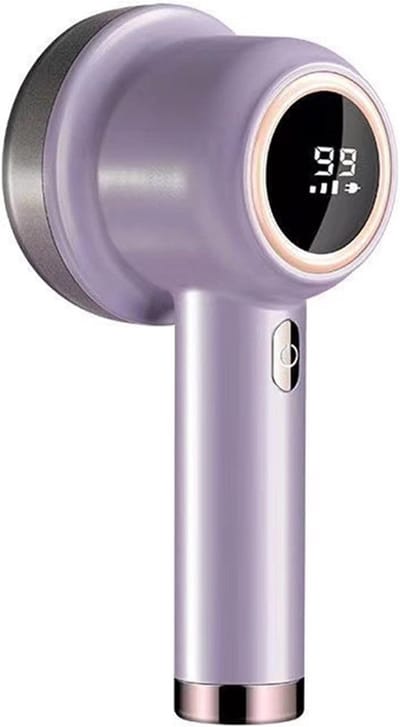Stof Scheerapparaat, LED Digitale Display 2-in-1 Stof Scheerapparaat en Lint Remover voor Verwijder Kleding Fuzz Paars