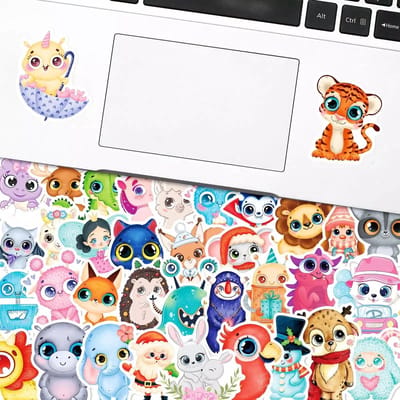 Go Go Gadget - 50 Stickers Mix Pack - Voor Fiets, Step, Laptop, Skateboard, Koffer, Helm, etc. - Dieren