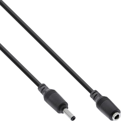 DC verlengkabel | 4,0 x 1,7mm | max. 24W | zwart | 1 meter