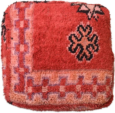 Poufs&Pillows handgeweven vloerkussen - kelim poef - handgeweven unieke kussen uit natuurlijke materialen - Gevuld geleverd - k1678