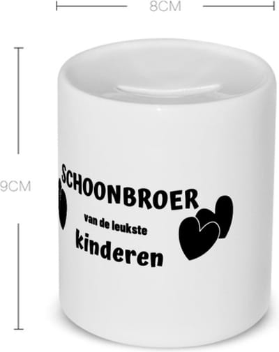 Akyol - schoonbroer van de leukste kinderen Spaarpot - Broer - de leukste schoonbroer - verjaardag - cadeautje voor broer - kado - geschenk - 350 ML inhoud