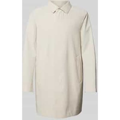 Lange jas met platte kraag, model 'Dillon'