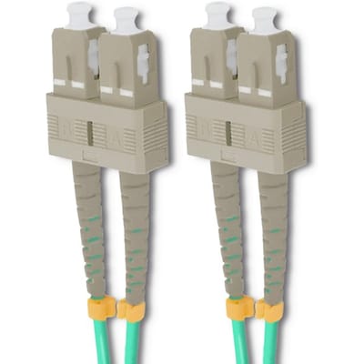 Qoltec glasvezel patchcord SC/UPC-SC/UPC |   Multimode |   50/125 |   OM4 |   Duplexwoning |   1m