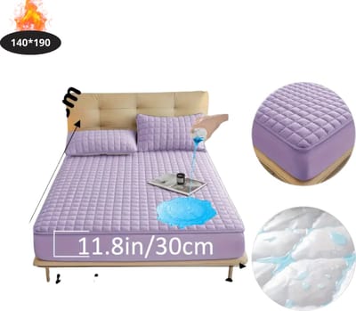 Nivard Waterdicht Hoeslaken - Beddengoed - Fitted Sheet - Bed - Paars 140x190