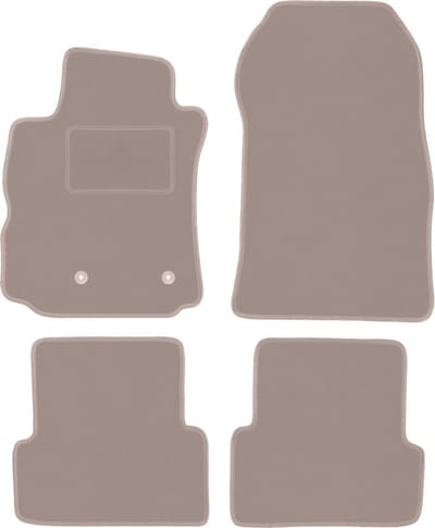 Beige velours matten voor: Renault Modus minivan (2004-2012)