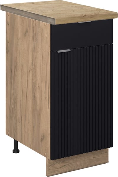 Vicco Fame-Line Keukenonderkast – 40 cm, WB Eik Zwart gestreept
