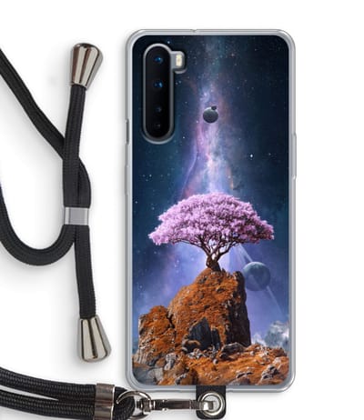 Case Company® - Hoesje met koord geschikt voor OnePlus Nord hoesje met Koord - Ambition - Telefoonhoesje met Zwart Koord - Bescherming aan alle Kanten en Over de Schermrand