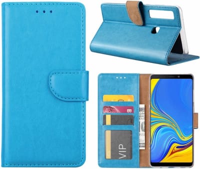 LuxeBass Hoesje geschikt voor Samsung Galaxy A9 (2018) - Bookcase Turquoise - portemonnee hoesje gsm hoesje - telefoonhoes - telefoonhoesjes