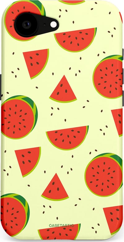 Casetastic Hoesje Geschikt voor Apple iPhone 16e Magsafe - Stijlvolle Beschermende Duo-layer Case - Meloen Moment