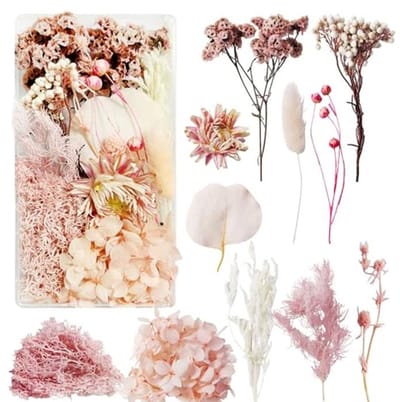 droogbloemen wit (roze)