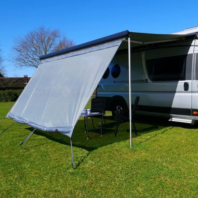 Zon- en Regenbescherming Voorwand voor Luifel - Diverse Maten, UPF 50+ en Waterdicht