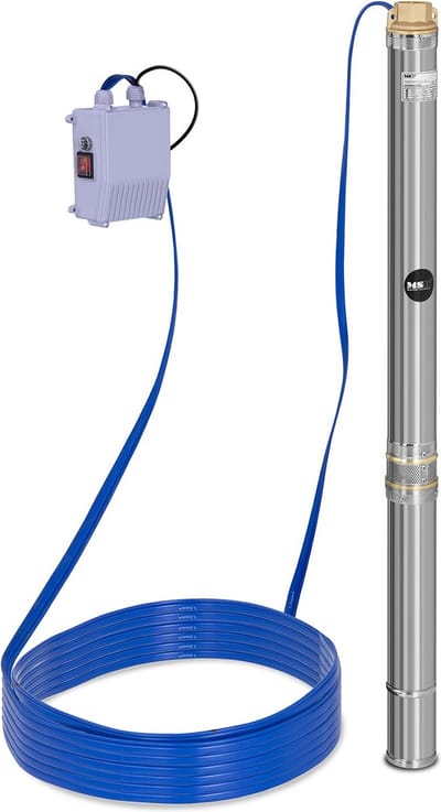 hillvert Dompelpomp - 70 mm / 2,75'' - 3800 l/h - 550 W - 20 m kabel / 60 m opvoerhoogte - RVS 10060175