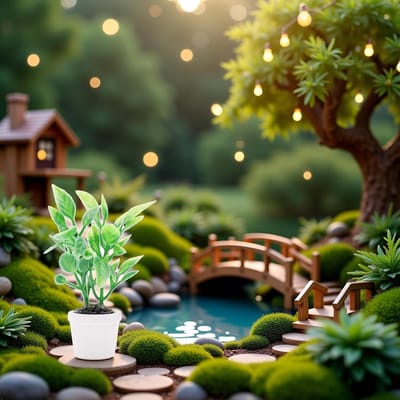 Miniatuur Plantjes - Dollhouse Decoratie - Mini Tuinen - Realistisch Design - Miniatuur - Groen