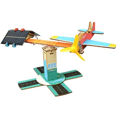 Kit d'avion tournant à faire soi-même Jouet volant à énergie solaire pour enfants Expérience scientifique pratique Projet STEM Enseignement de l'énergie solaire