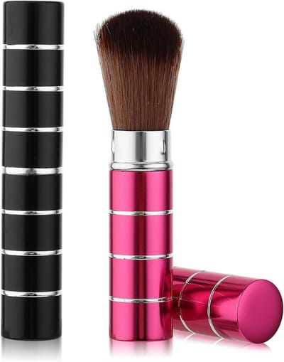 Draagbare 2-delige Retractable Kabuki Make-upkwast voor Foundation en Poeder, Ideaal voor Reizen en Zonbescherming