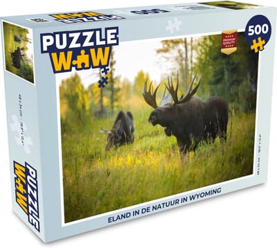 Puzzel Eland in de natuur in Wyoming - Legpuzzel - Puzzel 500 stukjes