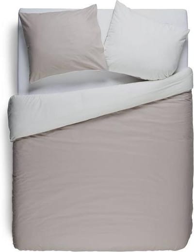 Snoozing Two Tone - Dekbedovertrek - Tweepersoons - 200x200/220 cm + 2 kussenslopen 60x70 cm - Camel/Ivoor