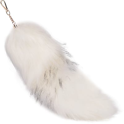 Vossenstaart - Milieuvriendelijke bonthanger - Bontaccessoire - Tashanger voor dames - Autosleutelhanger-Stijl 10 40cm