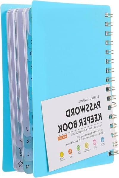 Blauw wachtwoordenboekje - alfabetische tabbladen - Wachtwoordbeheerder - alfabetisch notitieboek - Wachtwoordenboek - Wachtwoordenboekje - Wachtwoordenboekje met alfabet - Password Organizer - Wachtwoorden Notitieboek - A6