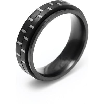 Bague Alliance en Acier Inoxydable 316L 5 mm Chiffres Noir Cool Punk Bagues Pour Hommes Femmes Bijoux de Mode 7