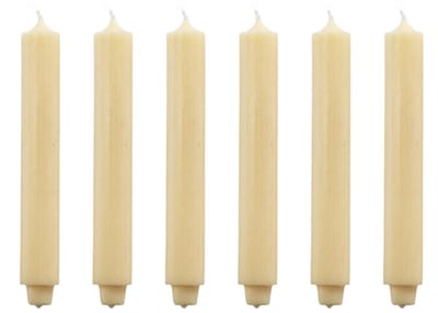 Cactula | Dinerkaarsen - XL Dikke kaarsen - Pale Banana - 30 x 3,2 - 6 stuks - 20 Branduren