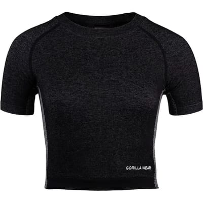 Gorilla Wear Selah Seamless Crop Top - Zwart - XS/S