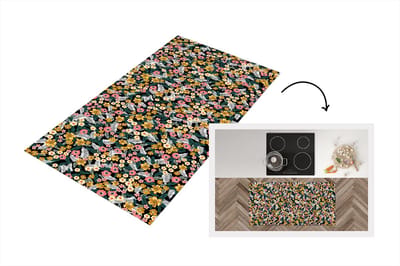 Keukenloper - Loper keuken - Bloemen - Regenboog - Patronen - 120x60 cm - Keukenloper vinyl