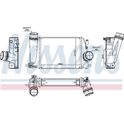 Intercooler, inlaatluchtRadiator NISSENS 961118