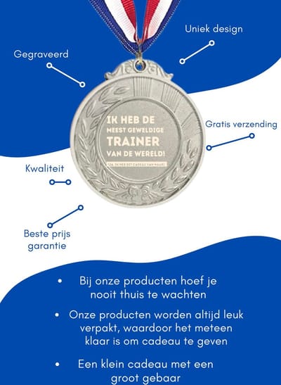 Akyol - ik heb de meest geweldige trainer van de wereld medaille zilverkleuring - Trainer - sporters mensen met een trainer - cadeau