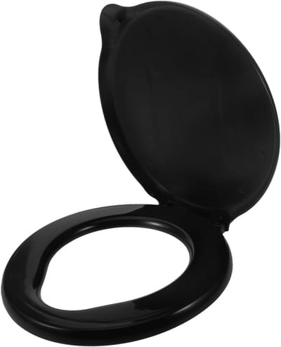 Draagbaar Toilet Zitting - Reis Toilet Kampeer Toilet - Outdoor Activiteiten - Eenvoudig te Reinigen - 36.5x33x2.5CM - Zwart