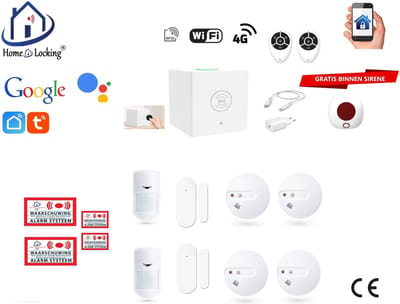 Draadloos beveiligingsbox werkt met wifi en met spraak gestuurde apps. ST01C-18