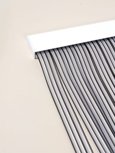DEGOR - deurgordijn - vliegengordijn - luxe lamellen - transparant/zwart - 90x210cm