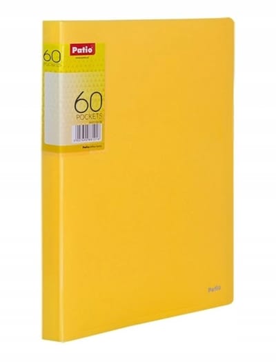 Map A4 met 60 insteekhoezen, Patio Clear Book, Geel
