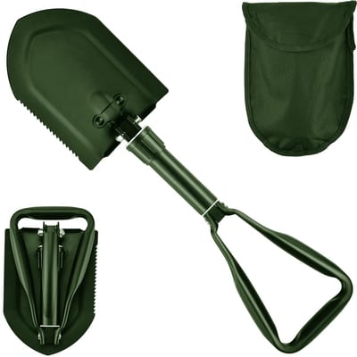Unyqoos® Multifunctionele Opvouwbare Schop van Koolstofstaal voor Outdoor Avonturen en Tuinieren