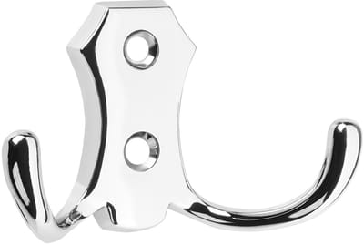 SO-TECH® Garderobehaak LENA 2 haken kort /gepolijst chroom Jashaak Kledinghaak