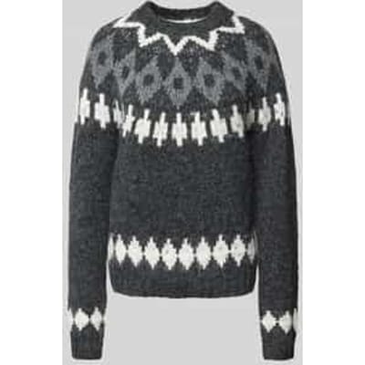 Loose fit gebreide pullover met wol