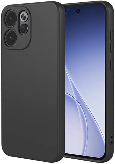 Hoesje geschikt voor Oppo Reno15 F/FS - Phonesta Soft Silk Silicone Back Cover - Zwart