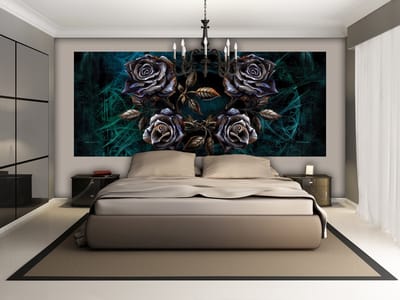 Alchemy Roses Tattoo Photo Wallcovering