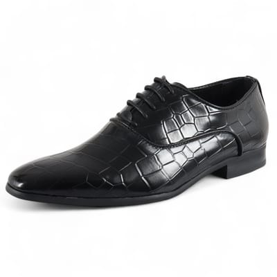 Zwarte klassieke Oxford Derby-veterschoenen voor heren