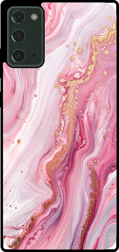 Smartphonica Telefoonhoesje Geschikt voor Samsung Galaxy Note 20 met marmer opdruk - TPU backcover case marble design - Roze geschikt voor Samsung Galaxy Note 20