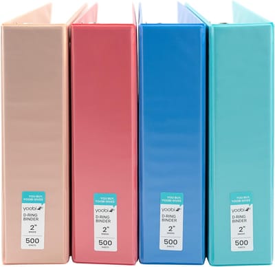 Ringbanden Set - Map Houder - Documenten Organiseren - Kunststof Materiaal - 2 Inch - Multicolor