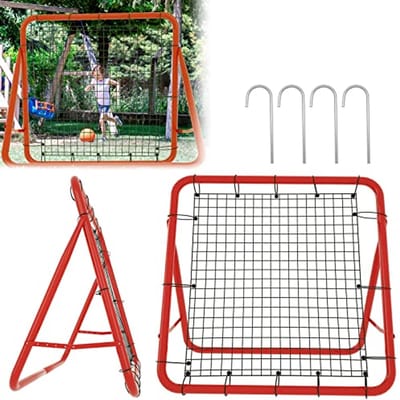 Rebounder Kickback Net voor Voetbal, Baseball & Tennis - Verstelbaar & Opvouwbaar Trainingshulp